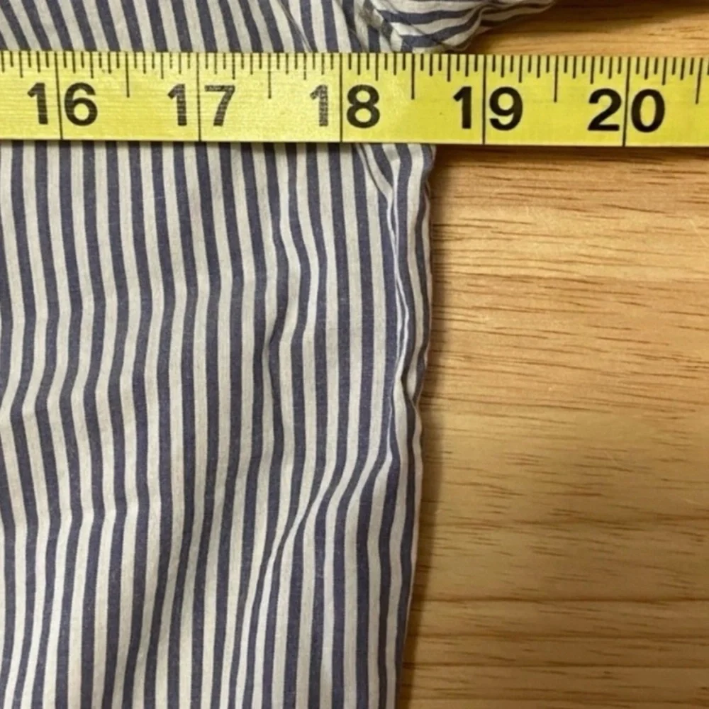 Aeropostale XL Blue White Striped Off Shoulder Blouse Crop Rachel Green Coastal